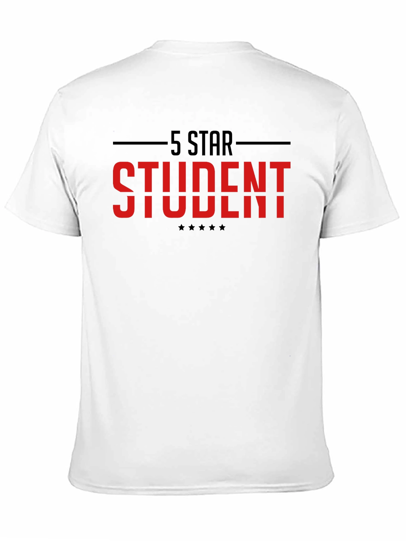 5 Star Student Black Graphic T-Shirt
