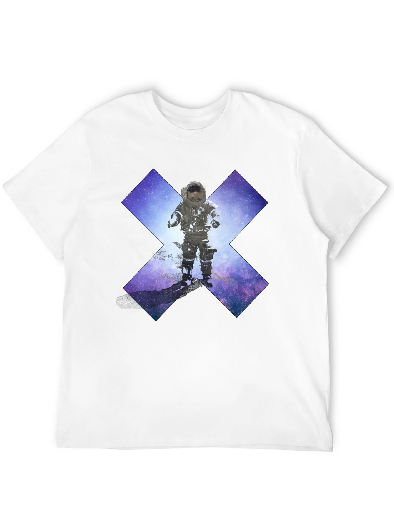 Astronaut in Space Black T-Shirt
