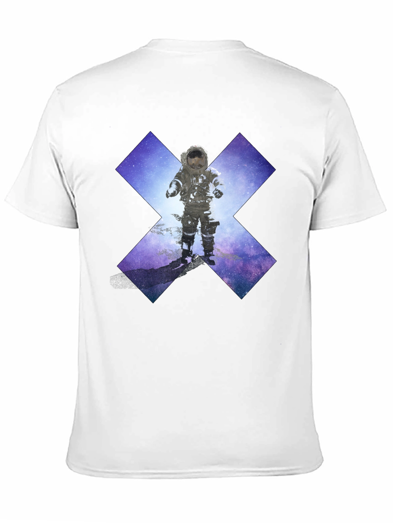 Astronaut in Space Black T-Shirt