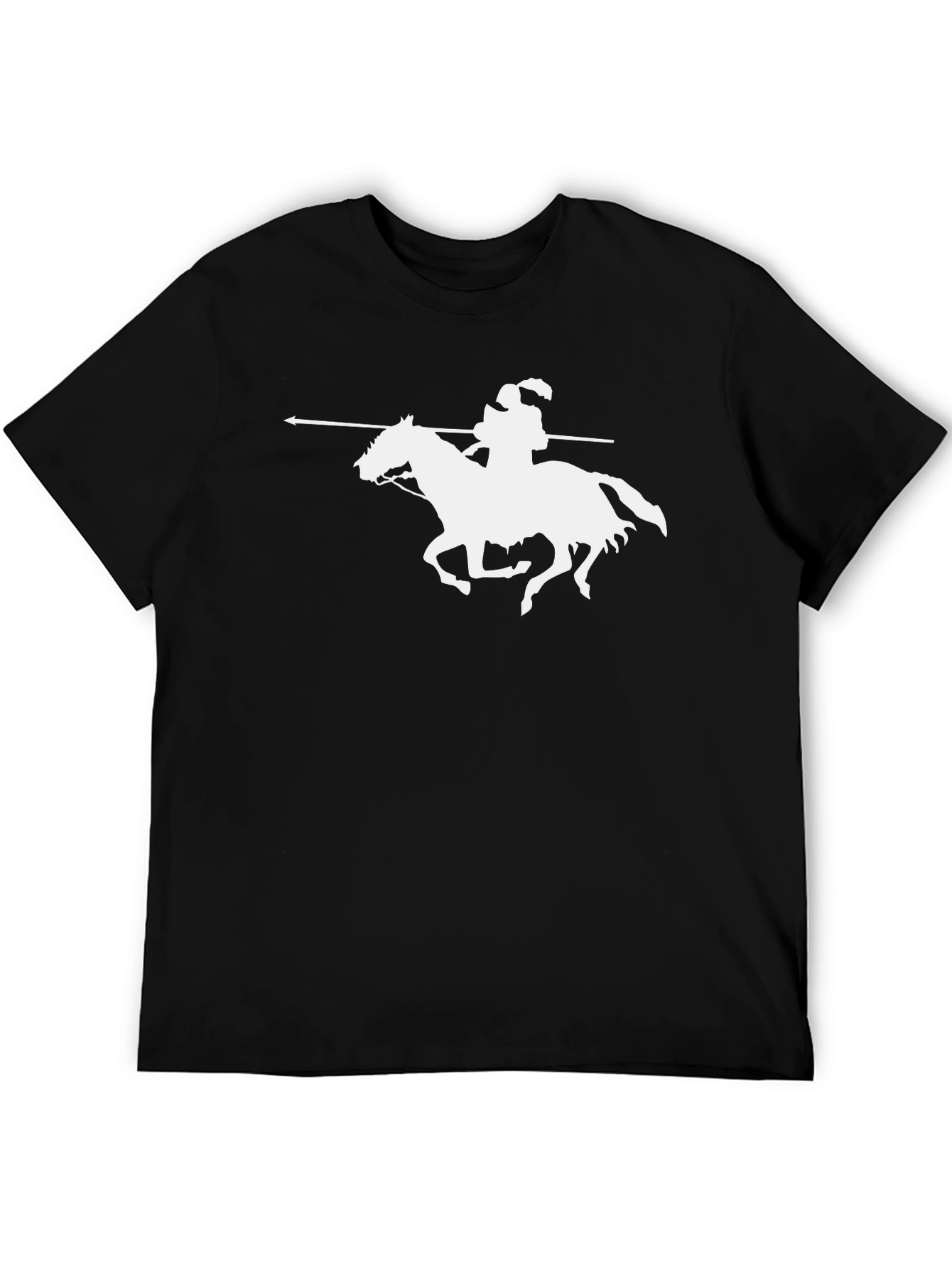 Black T-Shirt with Horseman Graphic