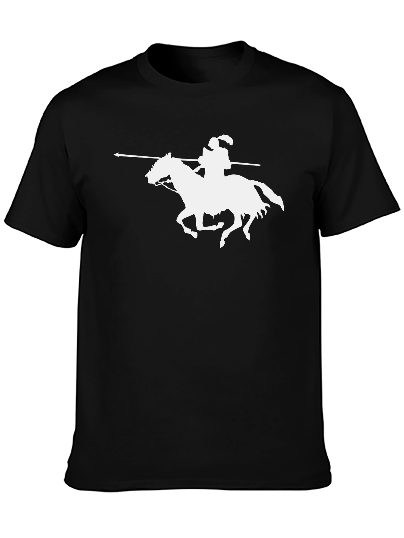 Black T-Shirt with Horseman Graphic