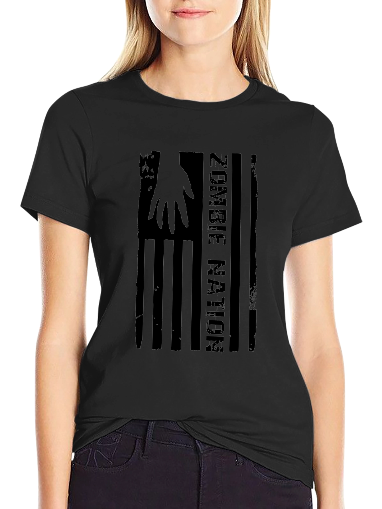 Zombie Nation Graphic Tee - Black Cotton T-Shirt