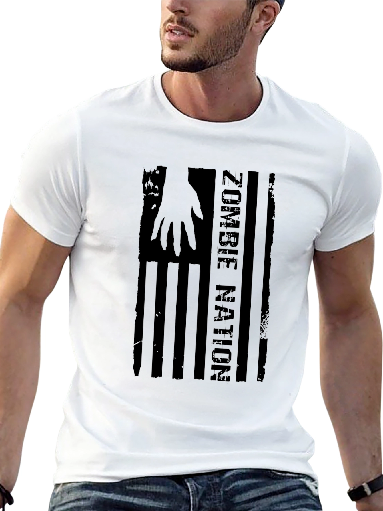 Zombie Nation Graphic Tee - Black Cotton T-Shirt