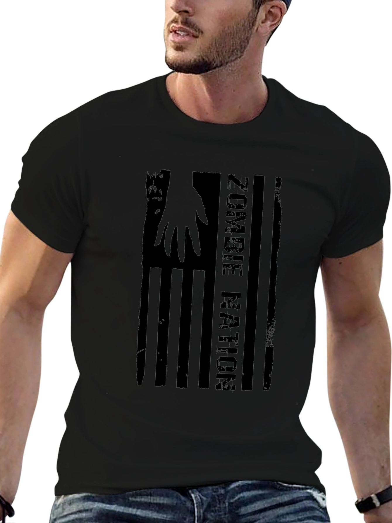 Zombie Nation Graphic Tee - Black Cotton T-Shirt
