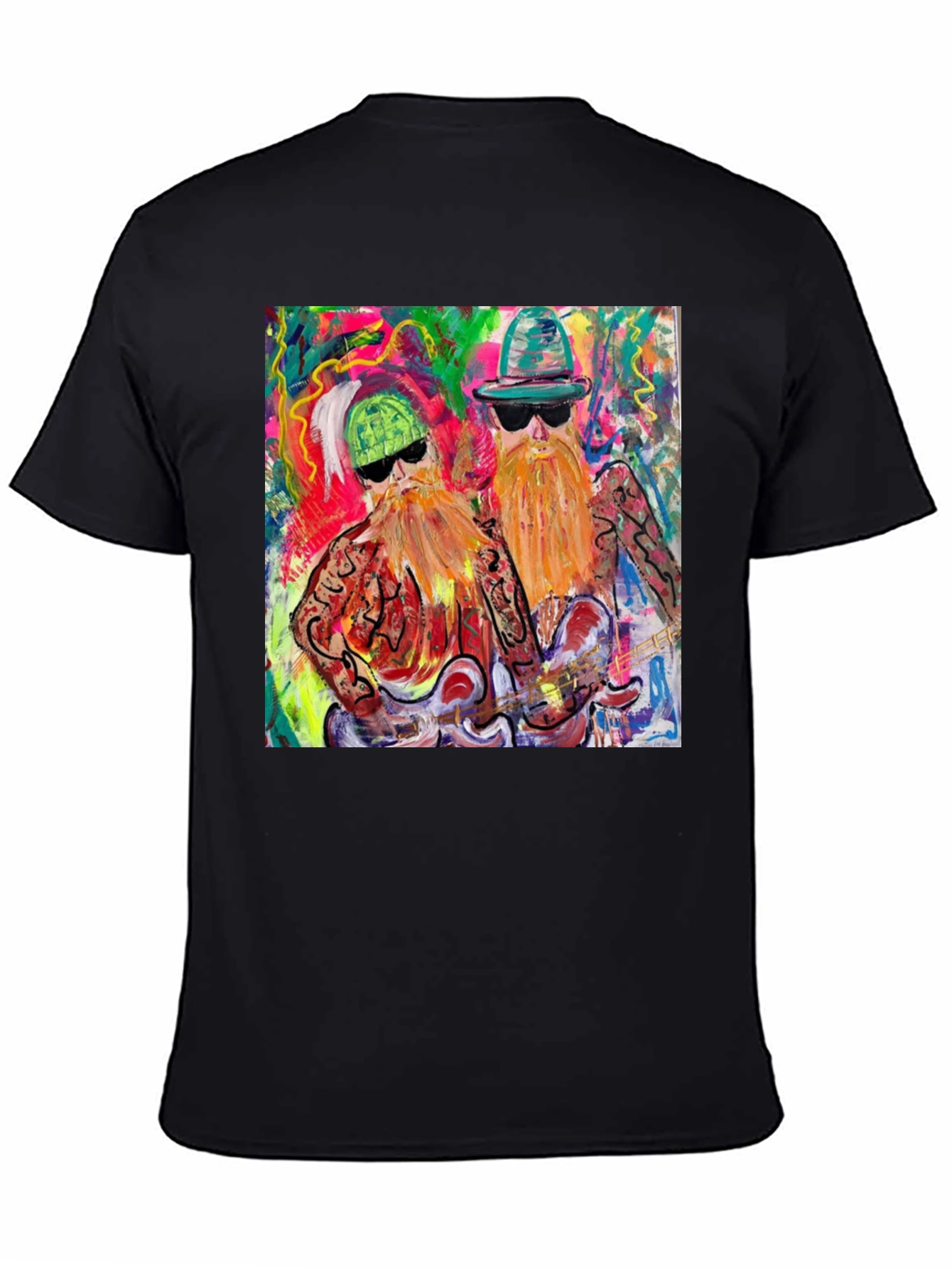 ZZ Top Art Graphic Black T-Shirt