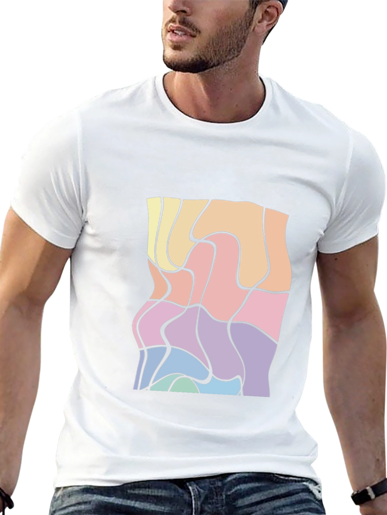 Abstract Graphic Black T-Shirt