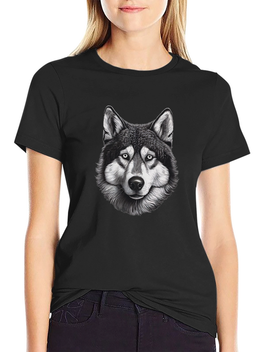 Black Wolf Graphic T-Shirt - Mens Short Sleeve