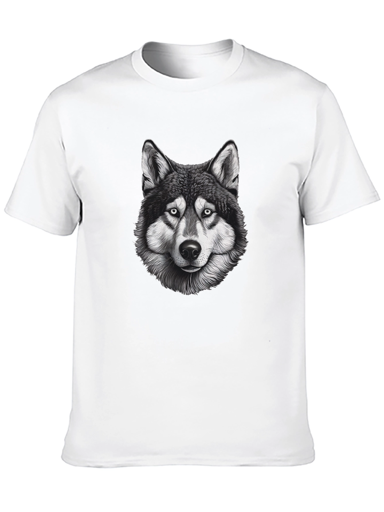 Black Wolf Graphic T-Shirt - Mens Short Sleeve