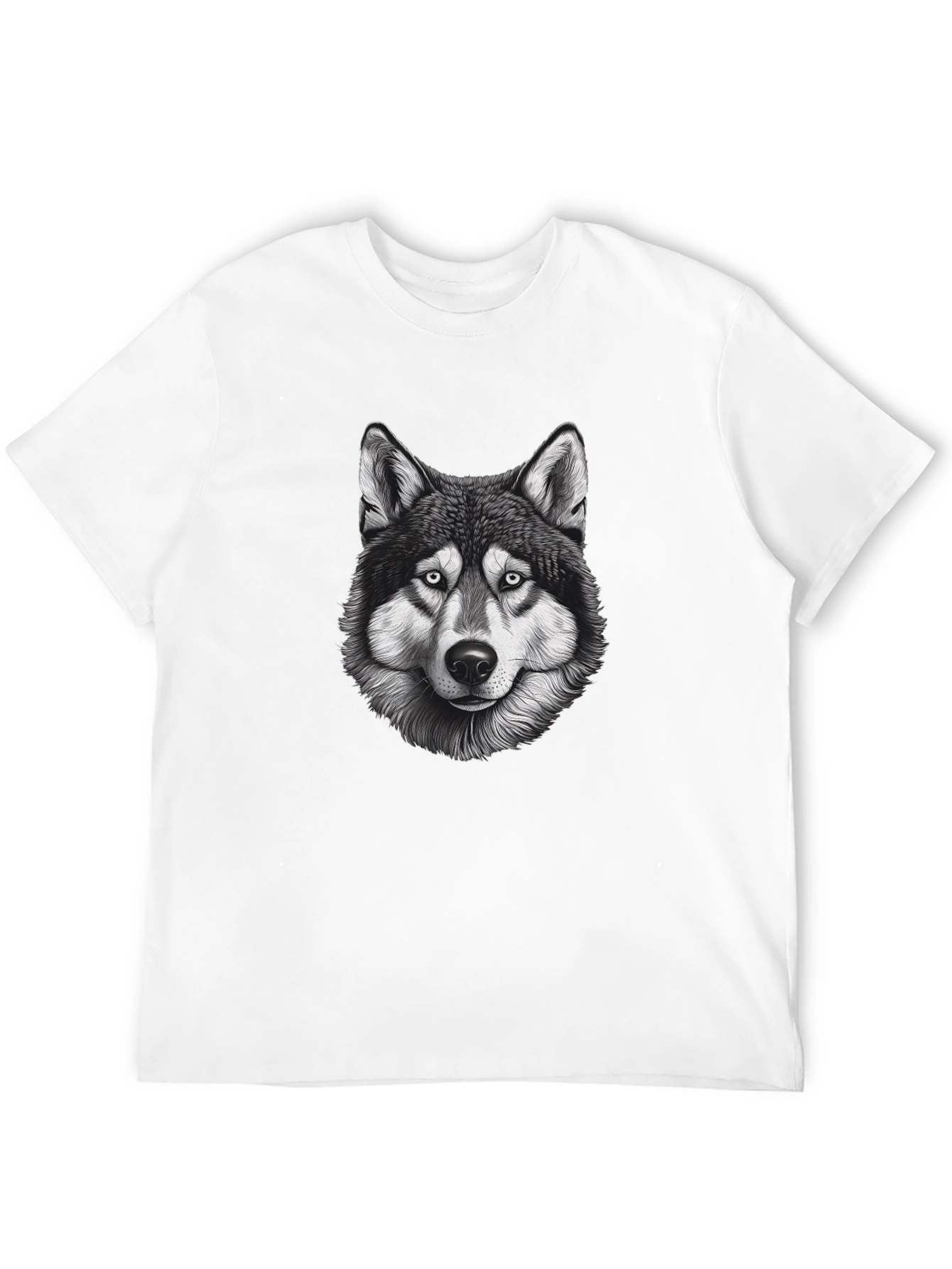 Black Wolf Graphic T-Shirt - Mens Short Sleeve