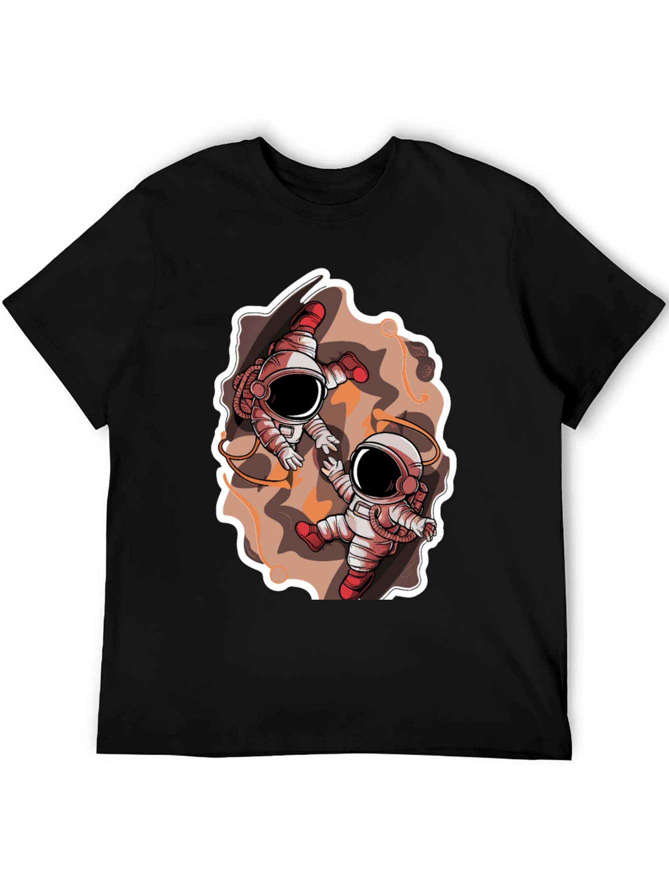 Astronauts in Space Graphic Black T-Shirt