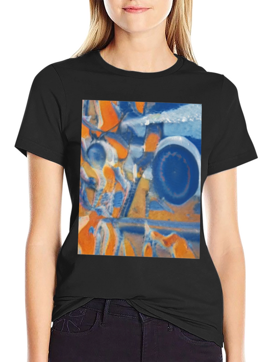 Abstract Geometric Print Crew Neck T-Shirt