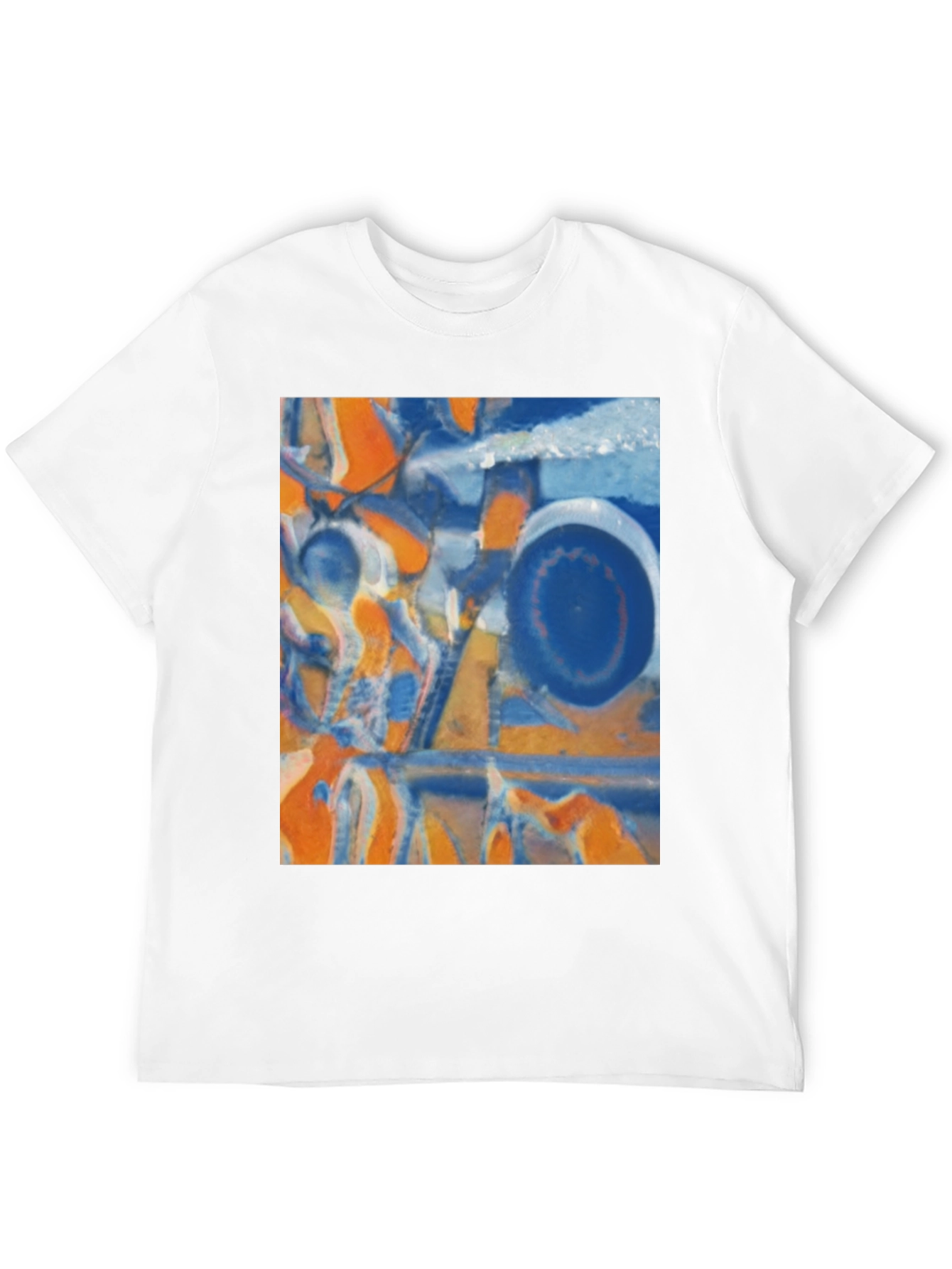 Abstract Geometric Print Crew Neck T-Shirt