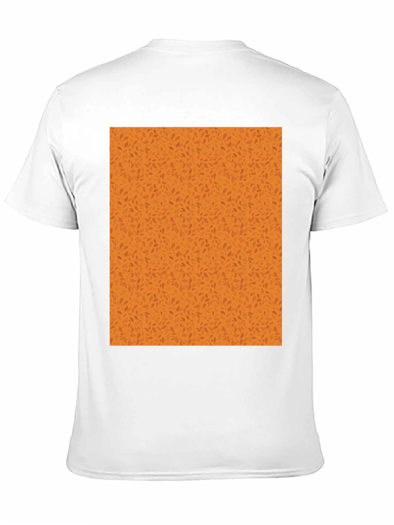 Black Tee with Autumn Leaf Pattern