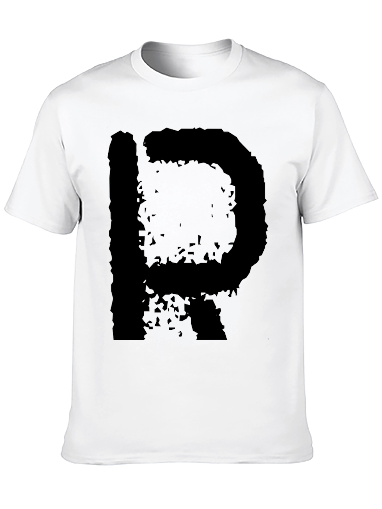 Black T-Shirt with Letter R Design