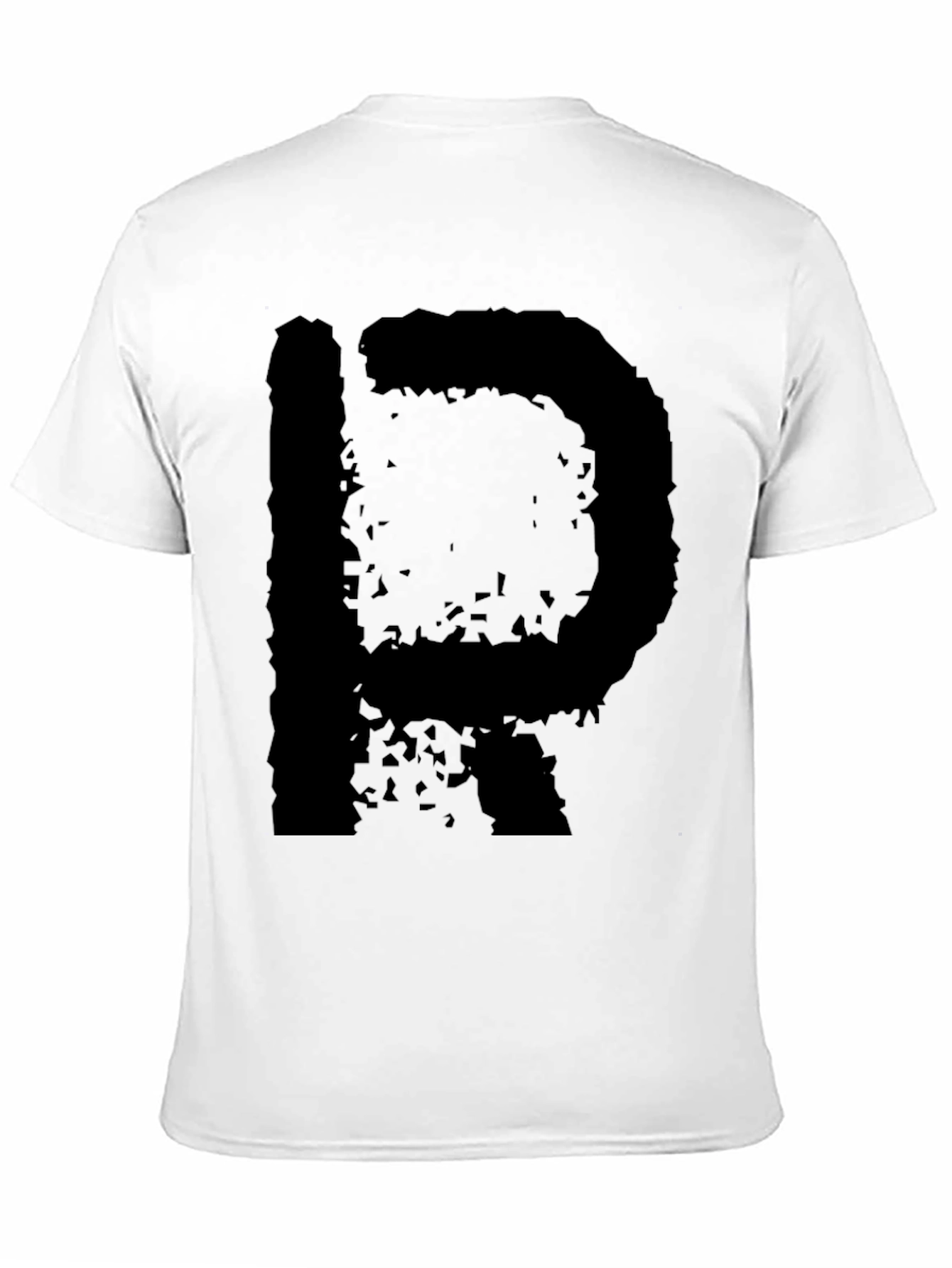 Black T-Shirt with Letter R Design