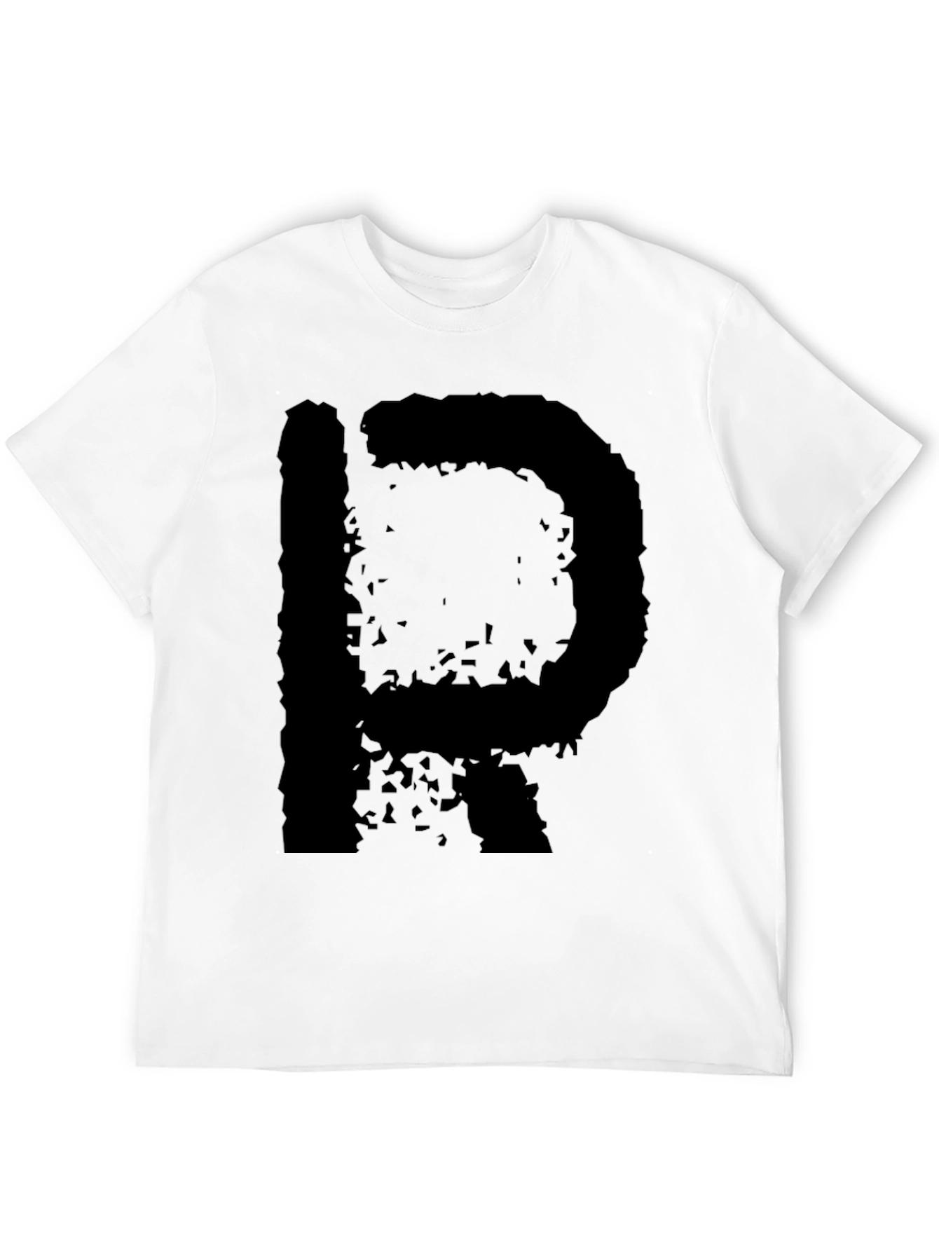 Black T-Shirt with Letter R Design