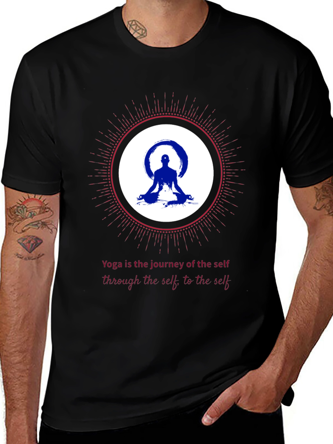 Yoga Journey Graphic Tee - Meditative Comfort