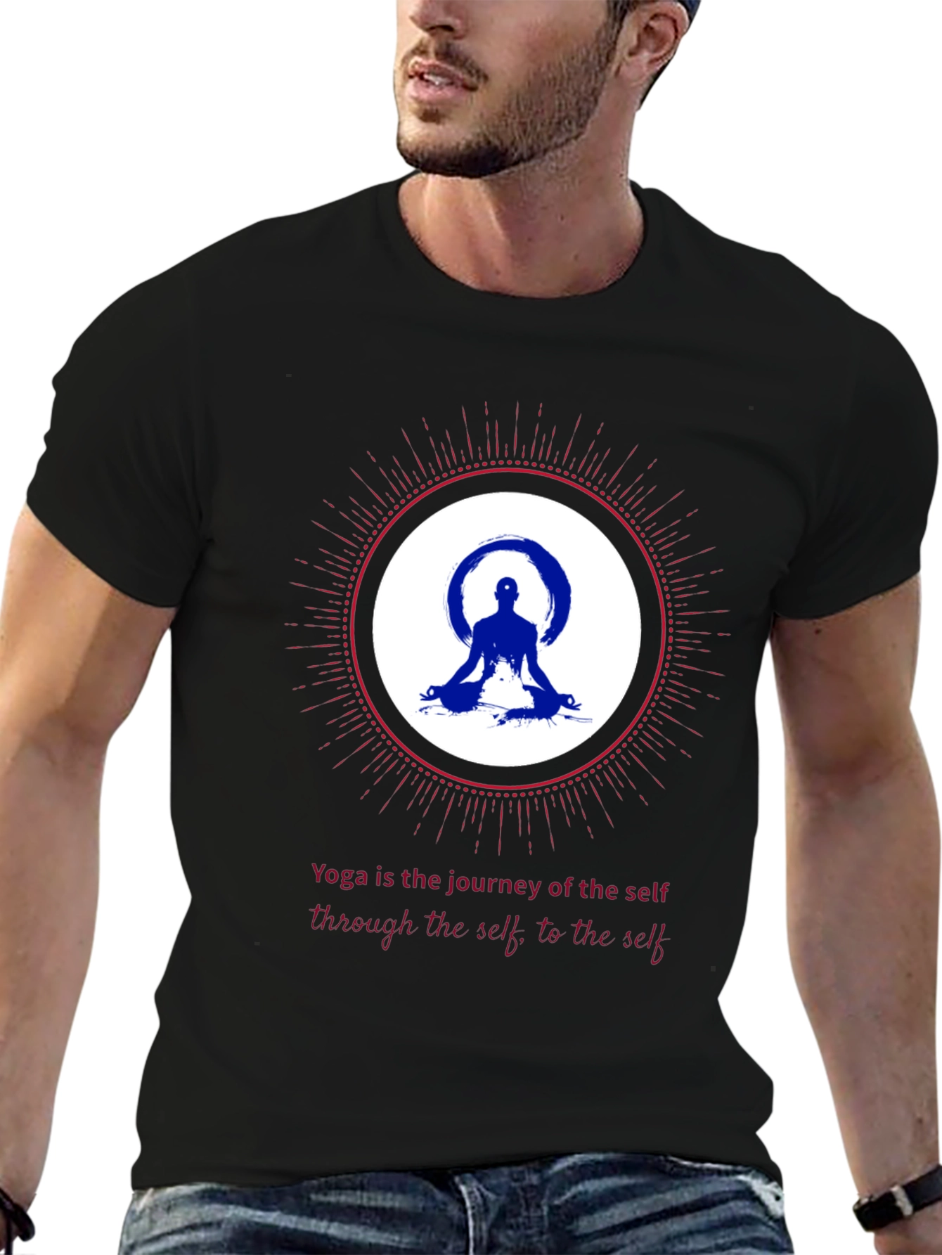 Yoga Journey Graphic Tee - Meditative Comfort