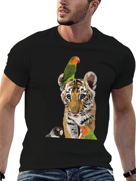 Tiger Cub & Bird Graphic Tee