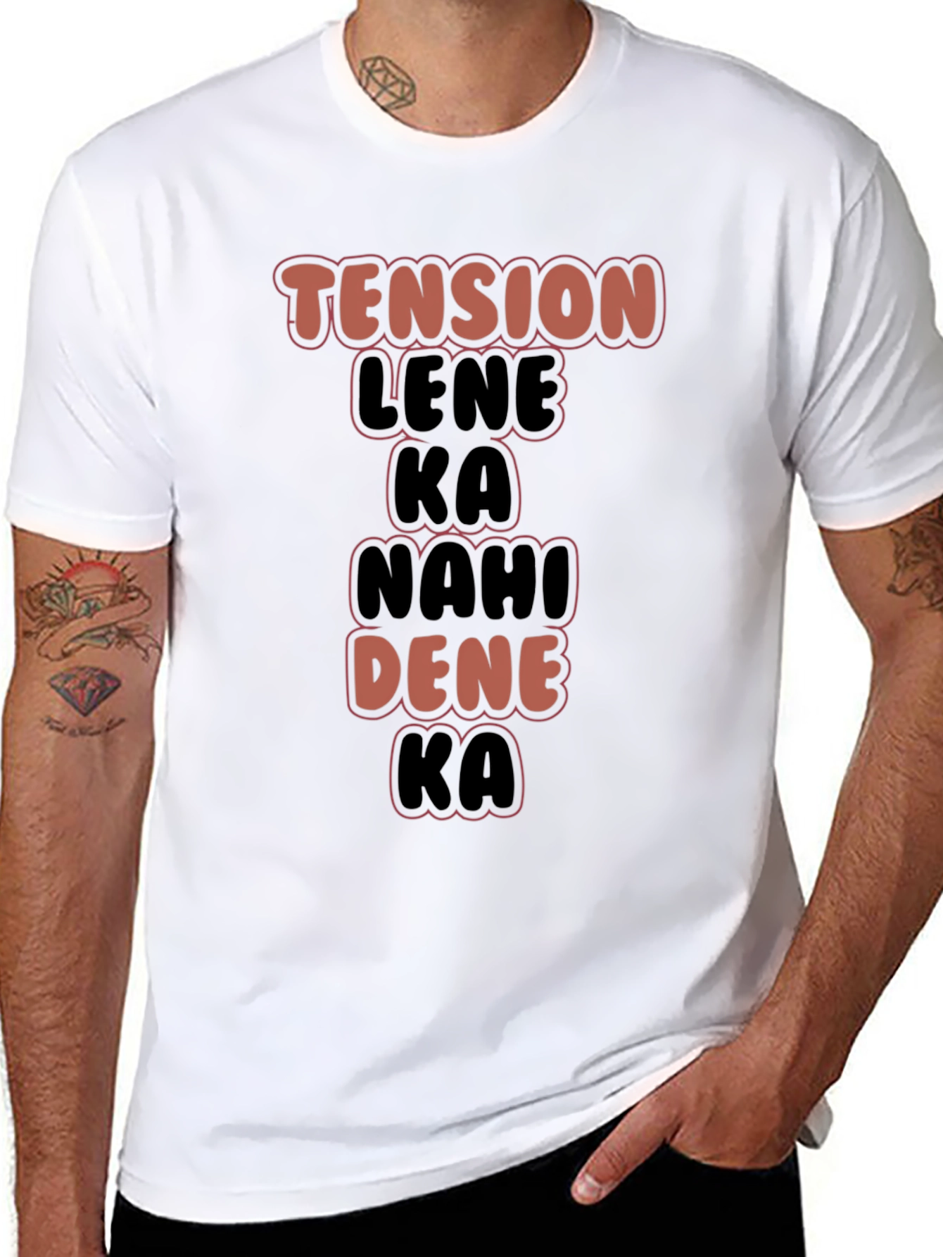 Tension Lene Ka Nahi Dena Ka Graphic Tee