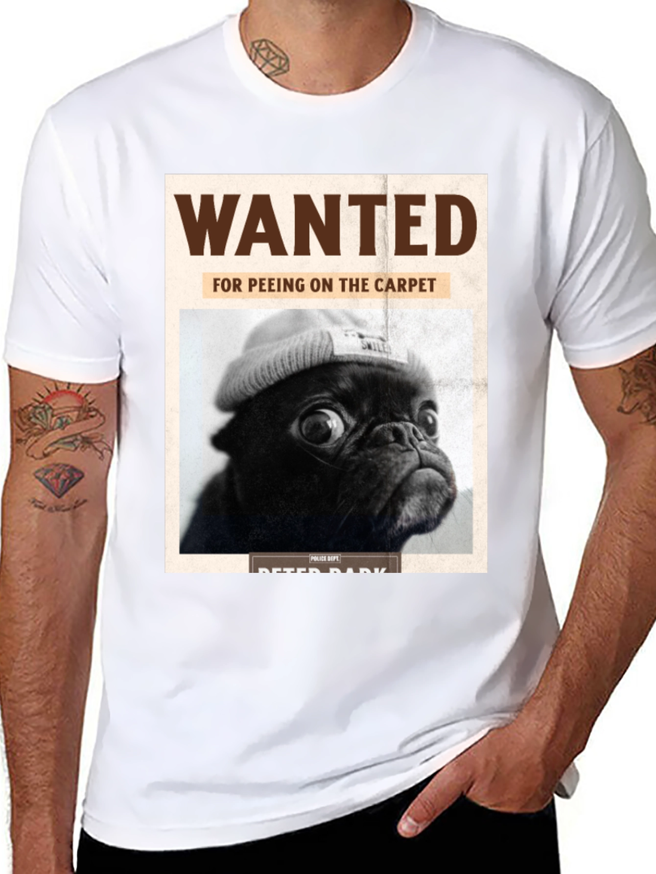 Wanted Pug T-Shirt