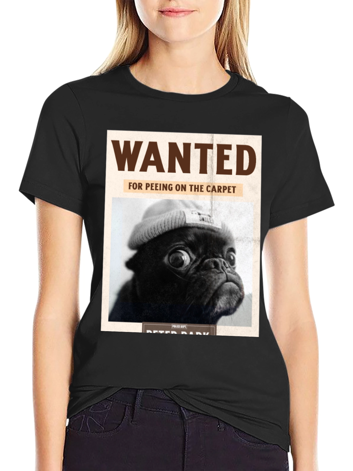 Wanted Pug T-Shirt