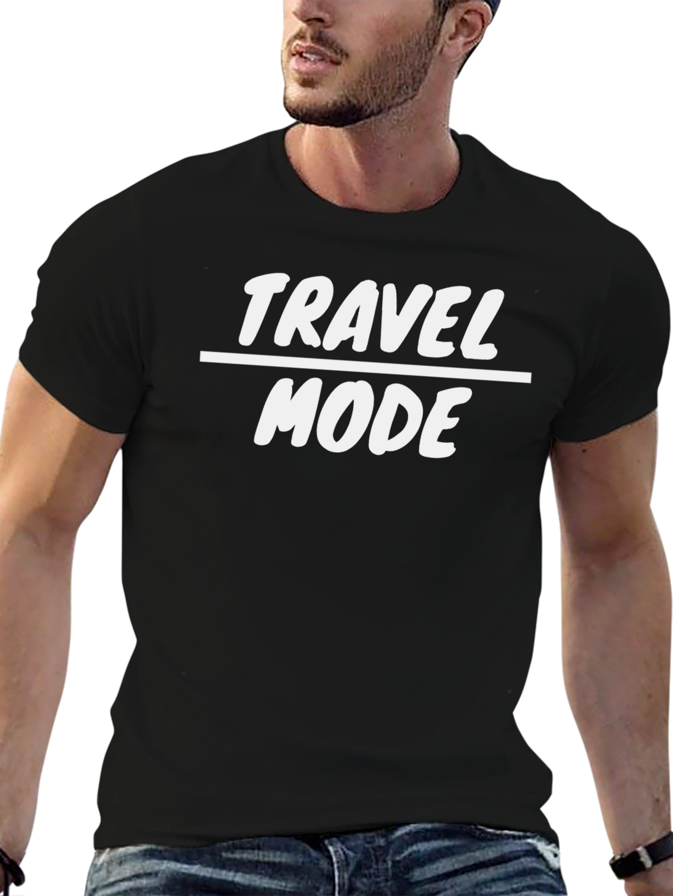 Travel Mode Black T-Shirt