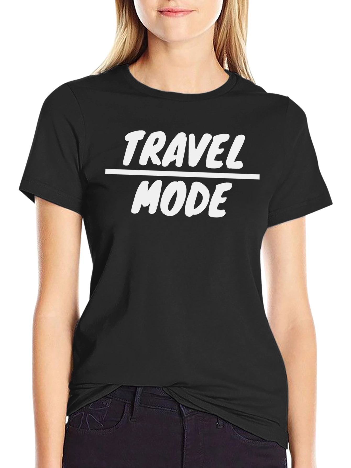 Travel Mode Black T-Shirt