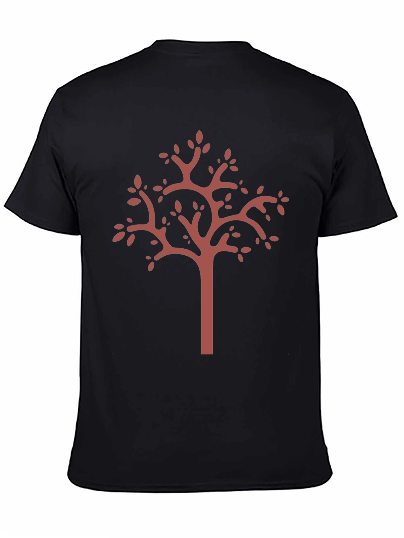 Abstract Tree Graphic Tee - Stylish Black T-Shirt