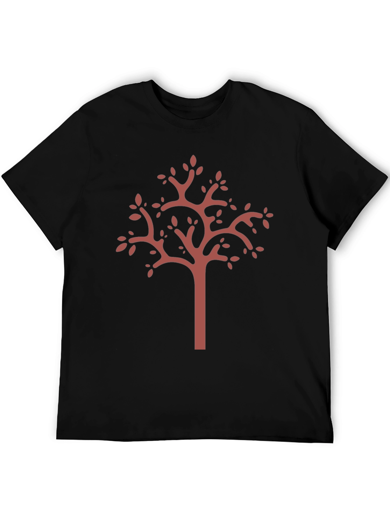Abstract Tree Graphic Tee - Stylish Black T-Shirt