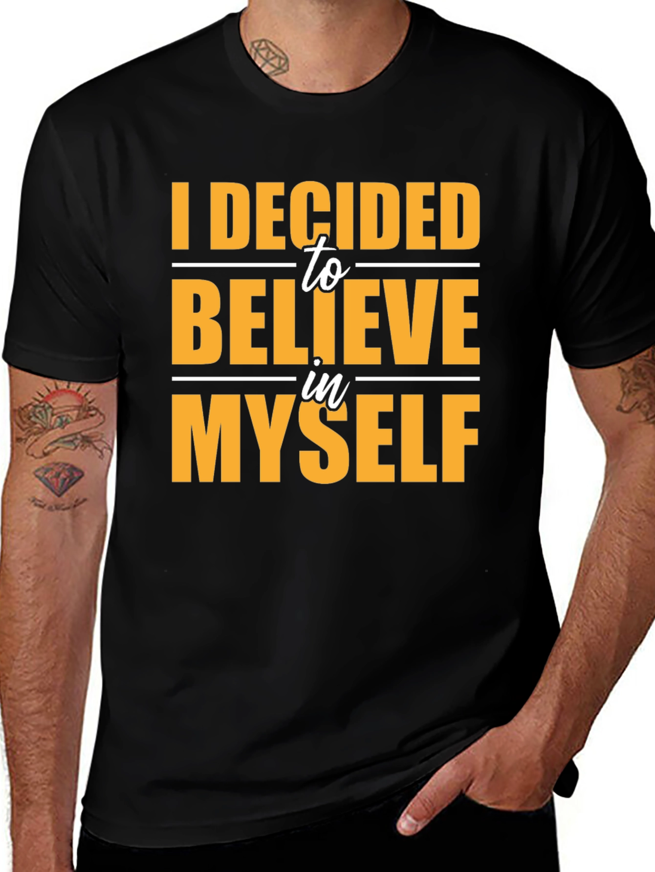 Believe In Myself Black Graphic Tee