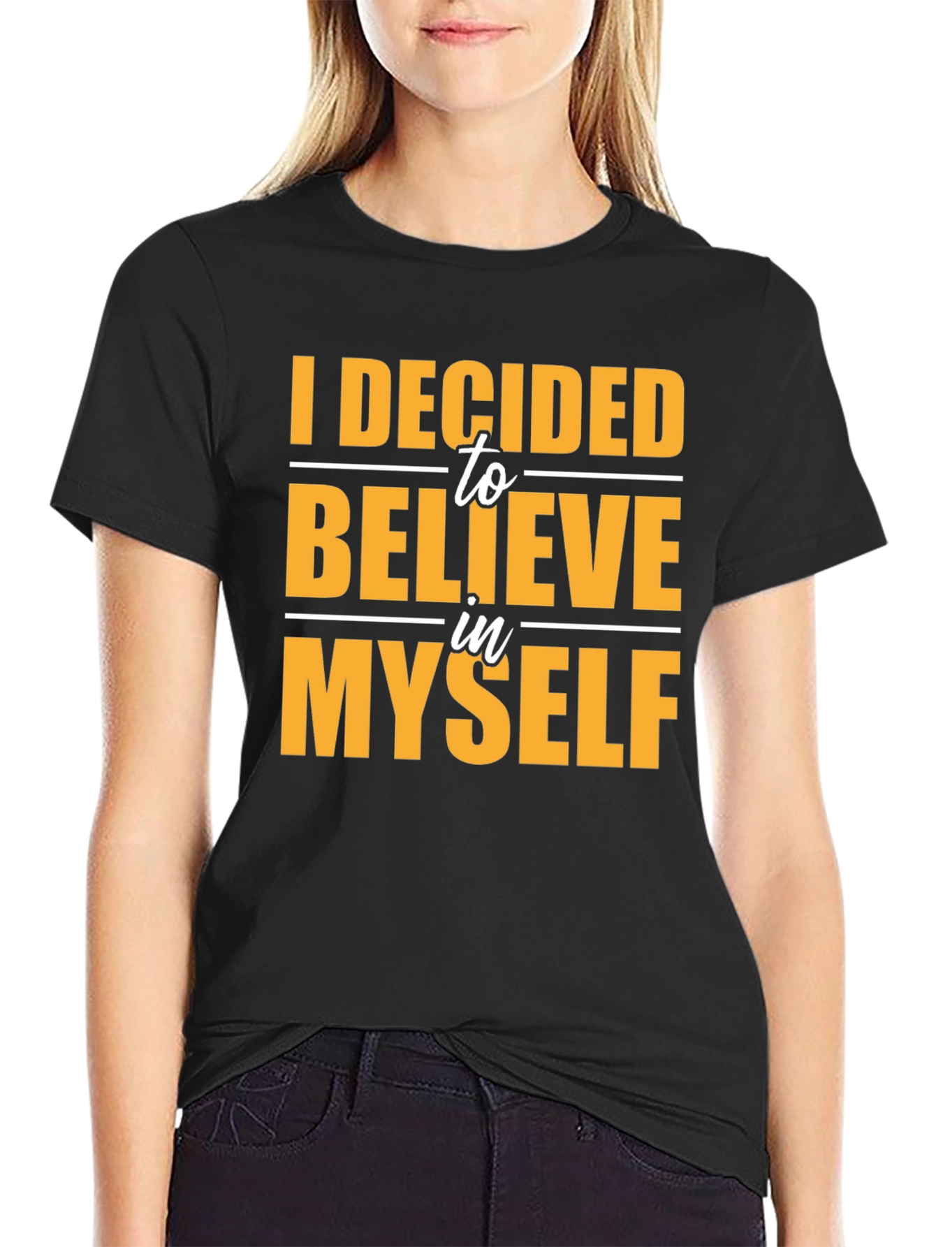 Believe In Myself Black Graphic Tee