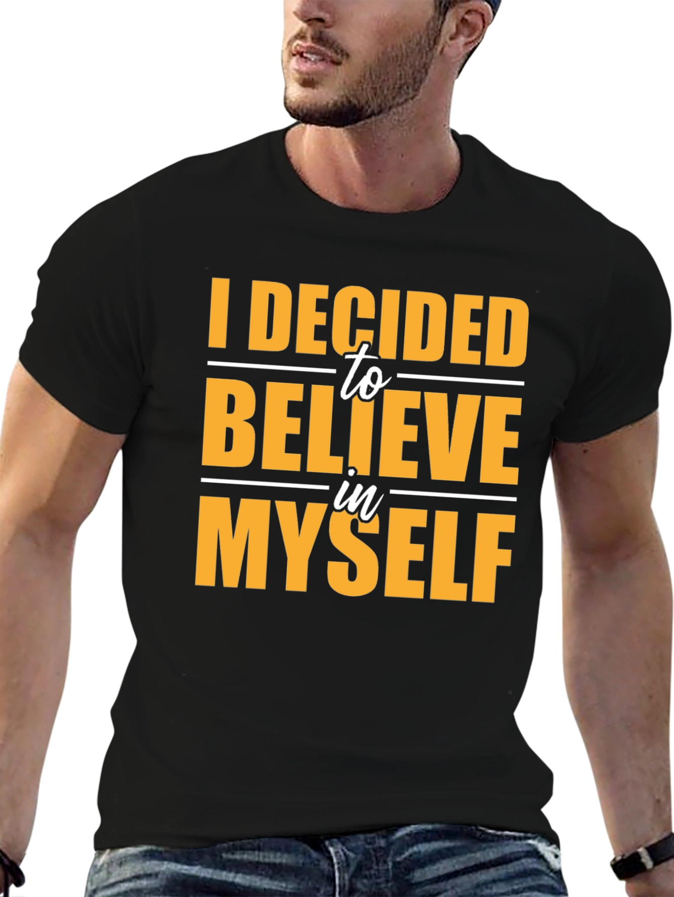 Believe In Myself Black Graphic Tee