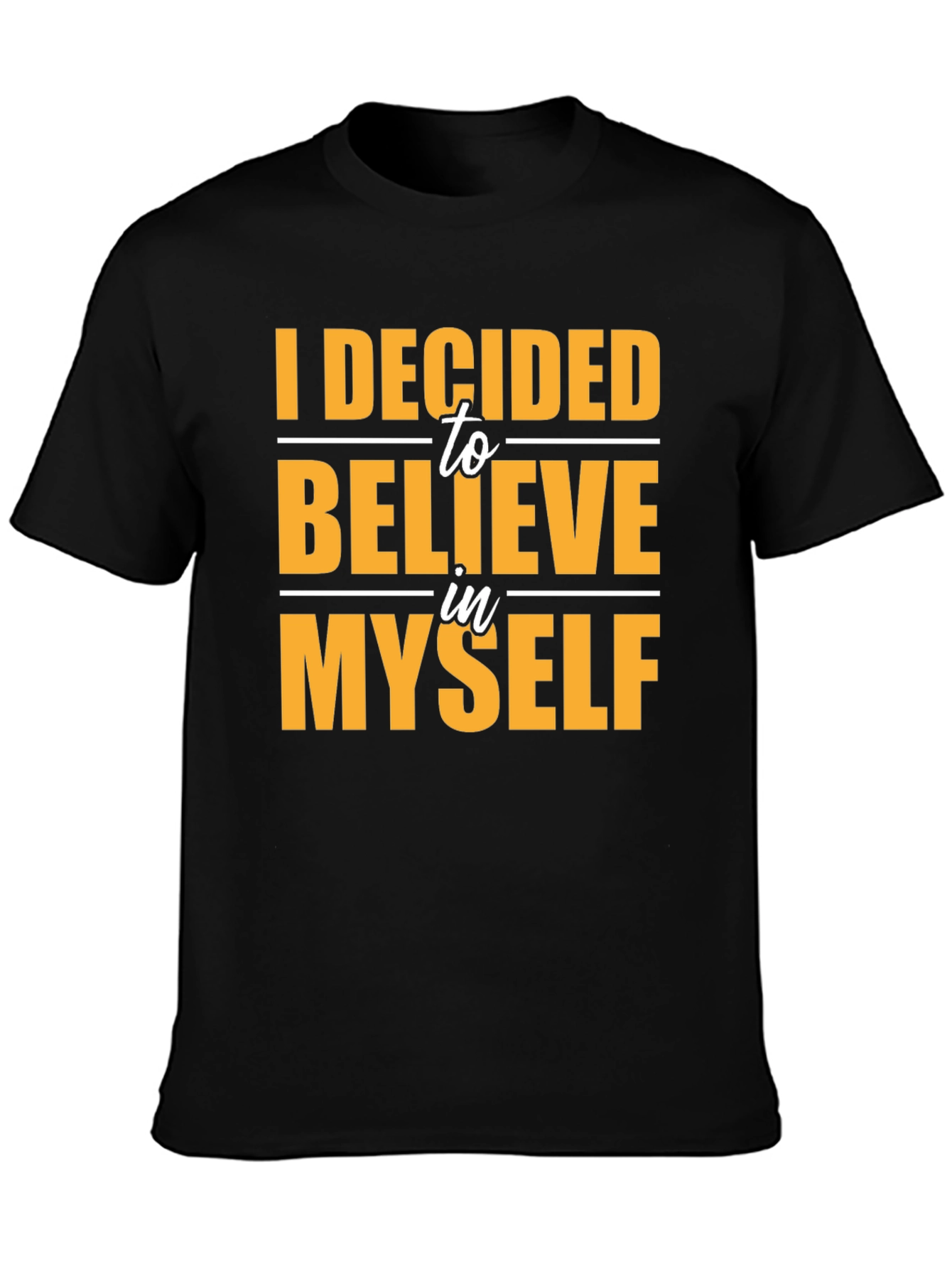 Believe In Myself Black Graphic Tee