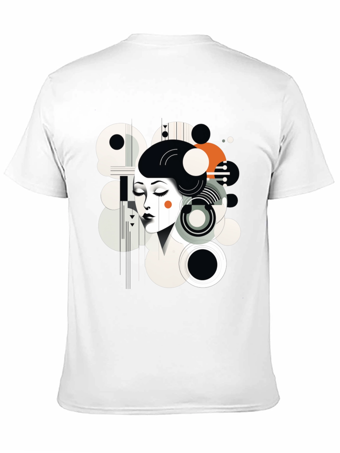 Abstract Woman Graphic Black Tee