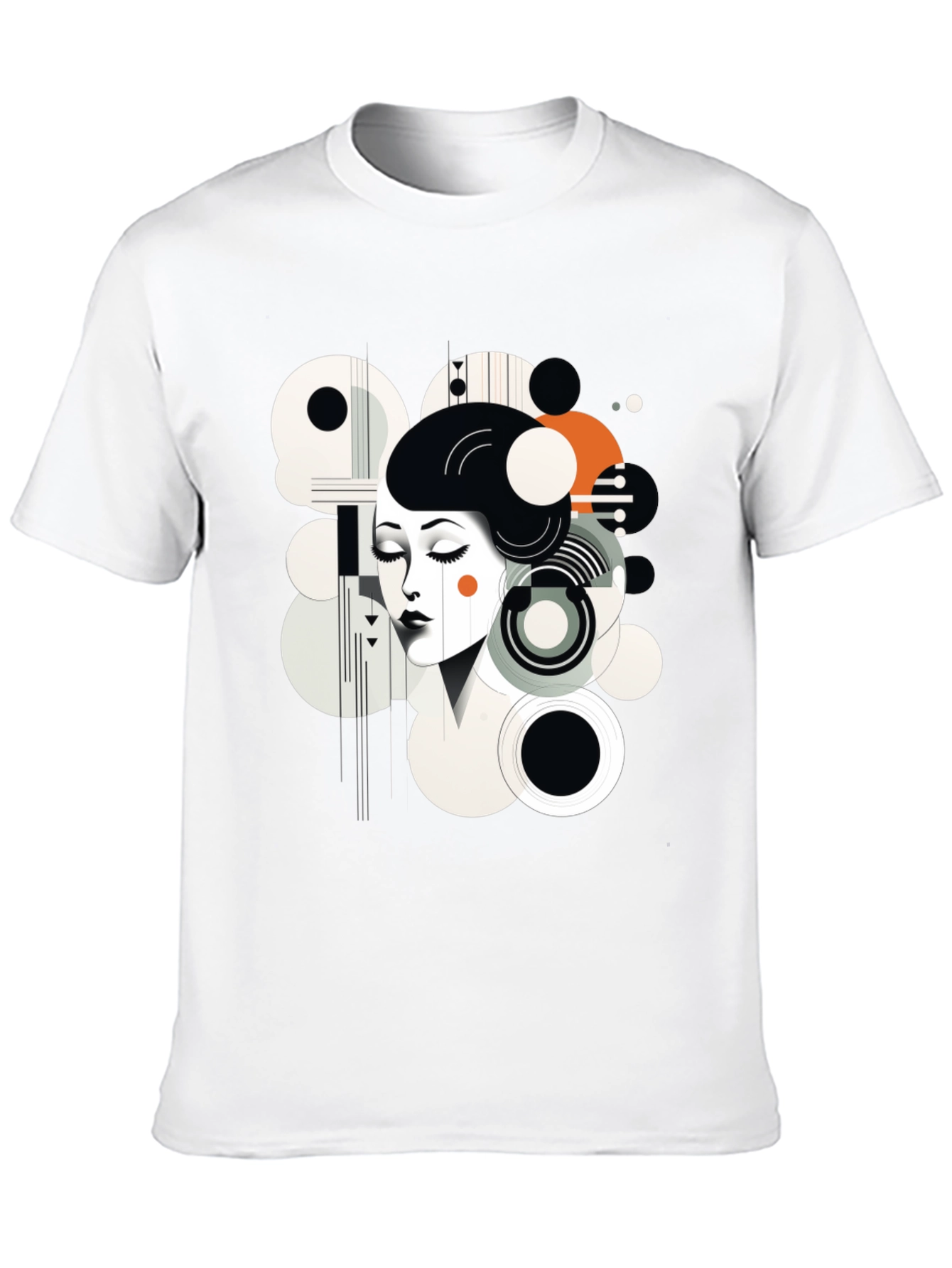 Abstract Woman Graphic Black Tee