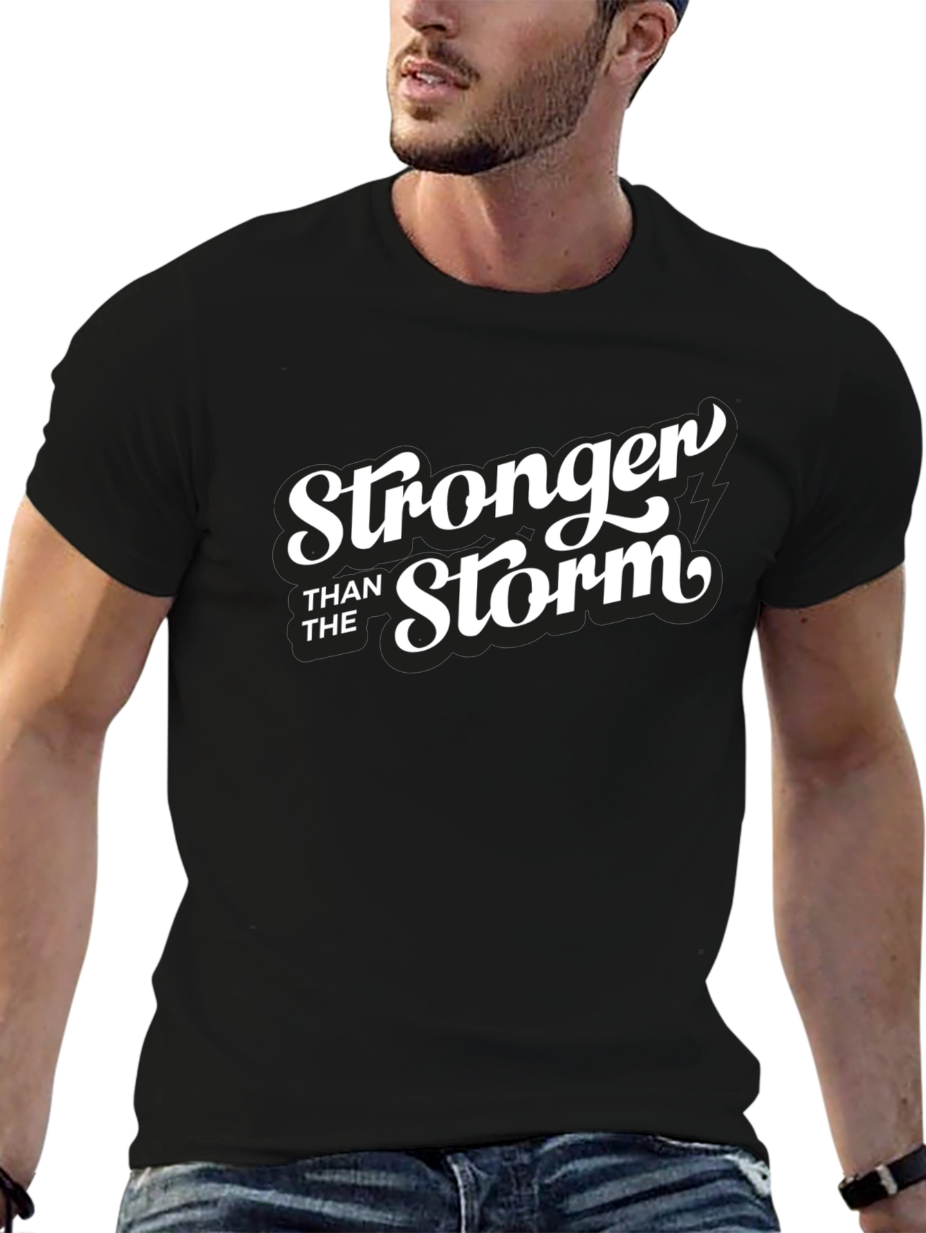 Stronger Than The Storm Black Graphic Tee