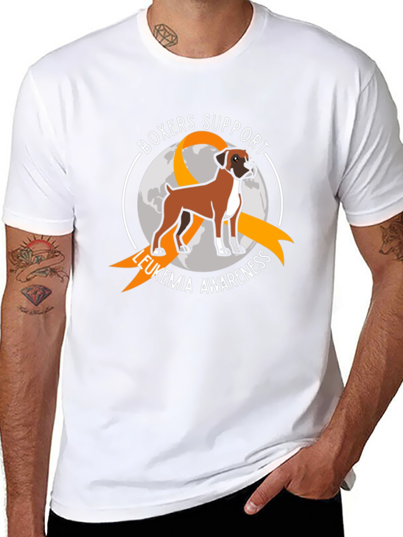 Boxer Leukemia Awareness T-Shirt