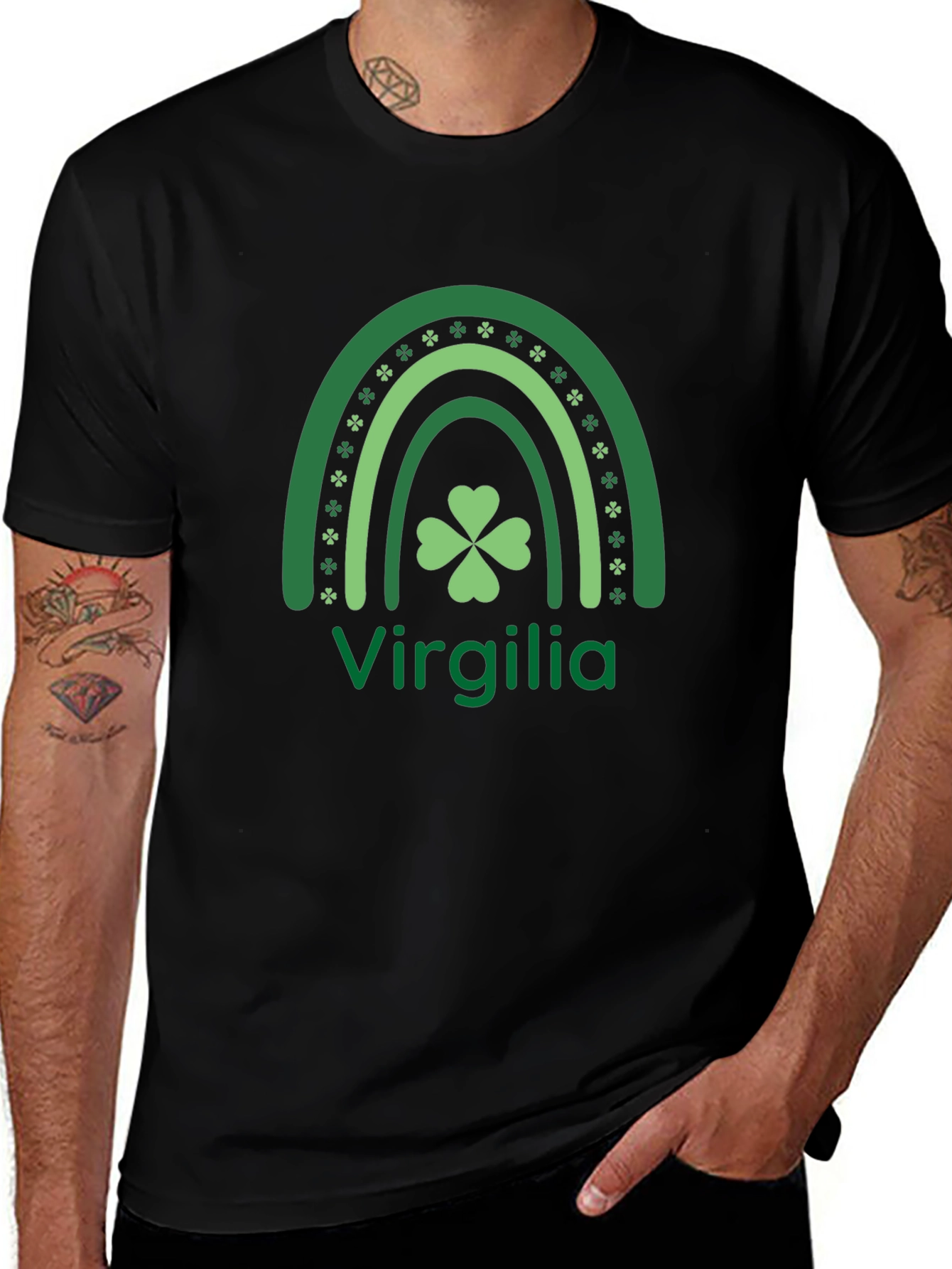 Virgilia St. Patricks Day Rainbow T-Shirt