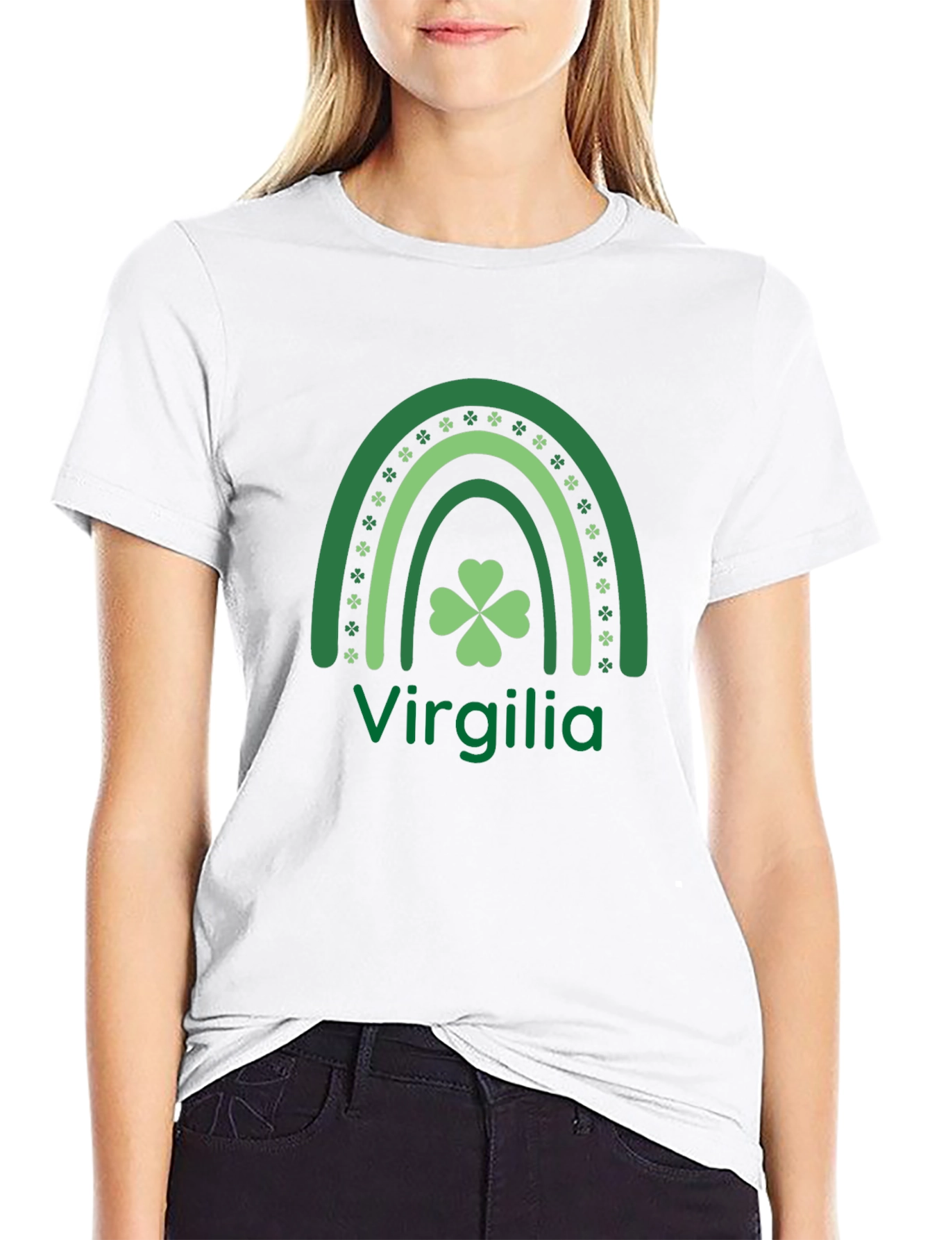Virgilia St. Patricks Day Rainbow T-Shirt