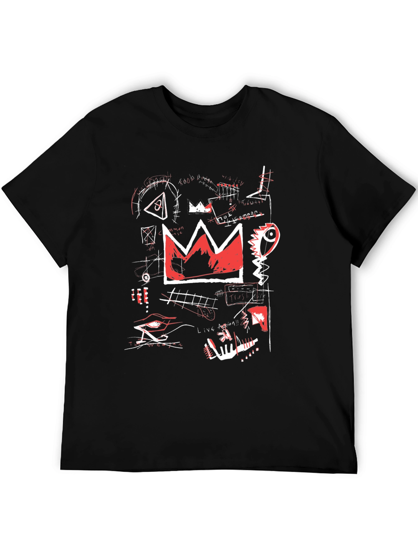 Basquiat Inspired Graphic Tee - Crown Design