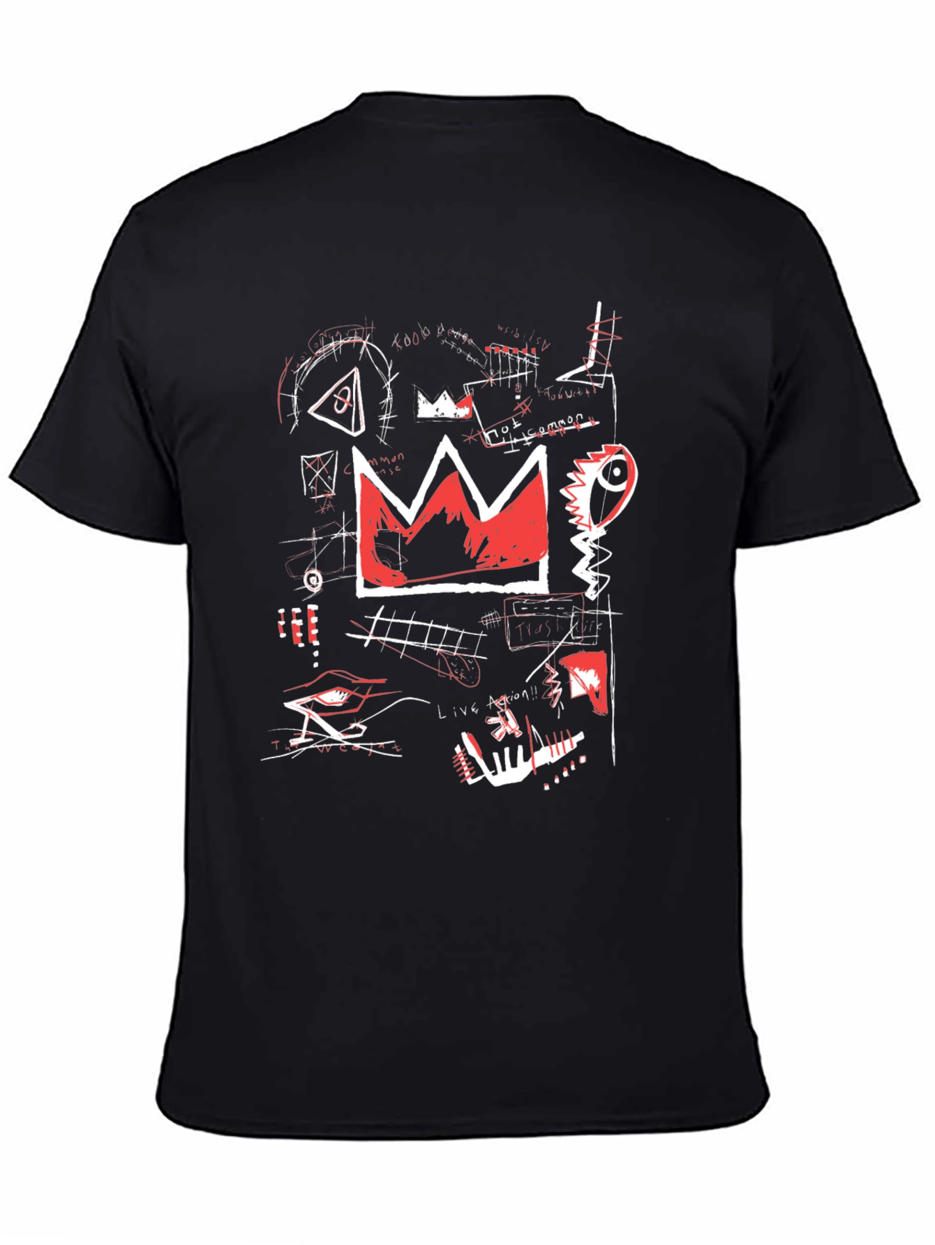 Basquiat Inspired Graphic Tee - Crown Design