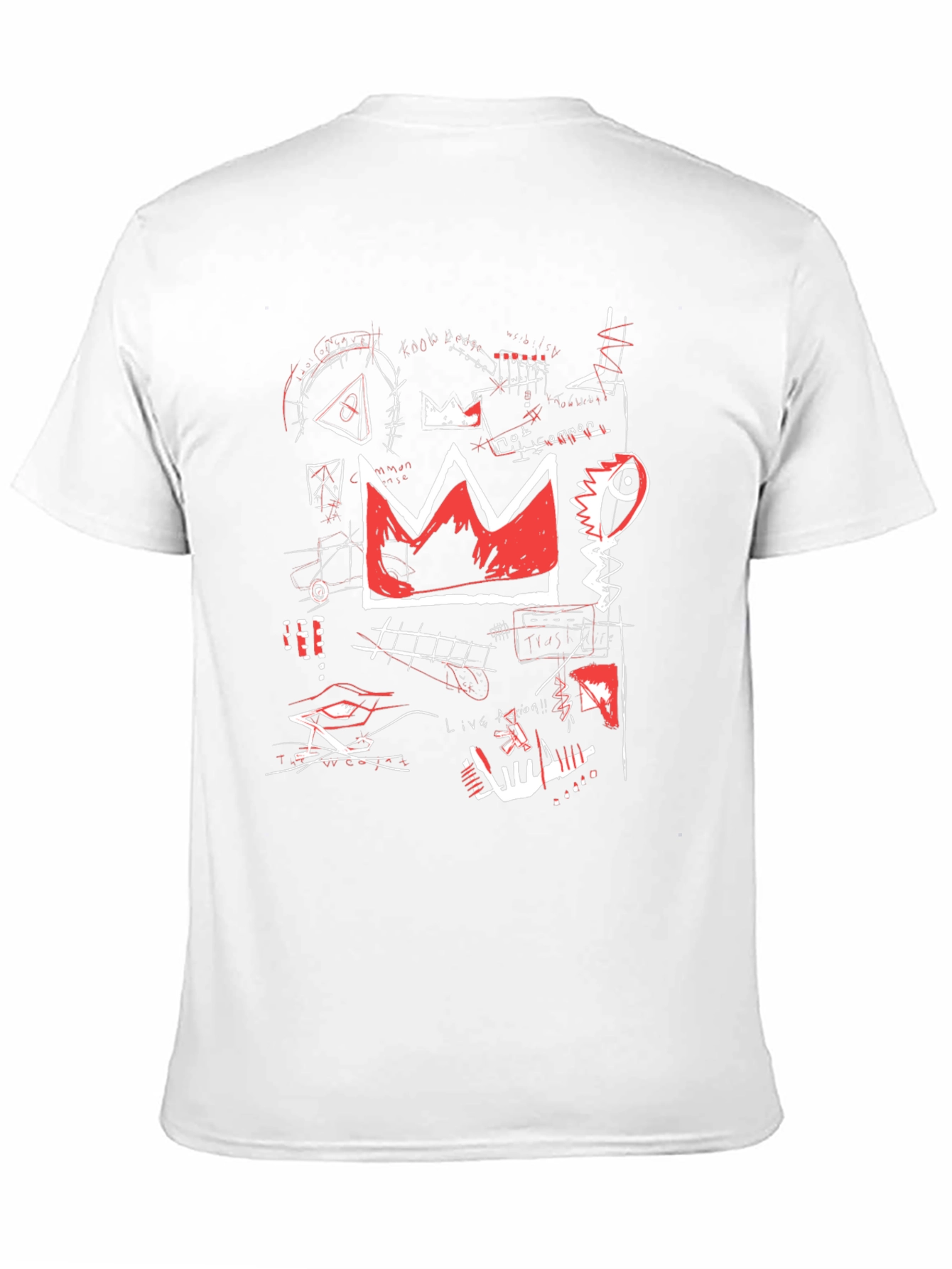 Basquiat Inspired Graphic Tee - Crown Design