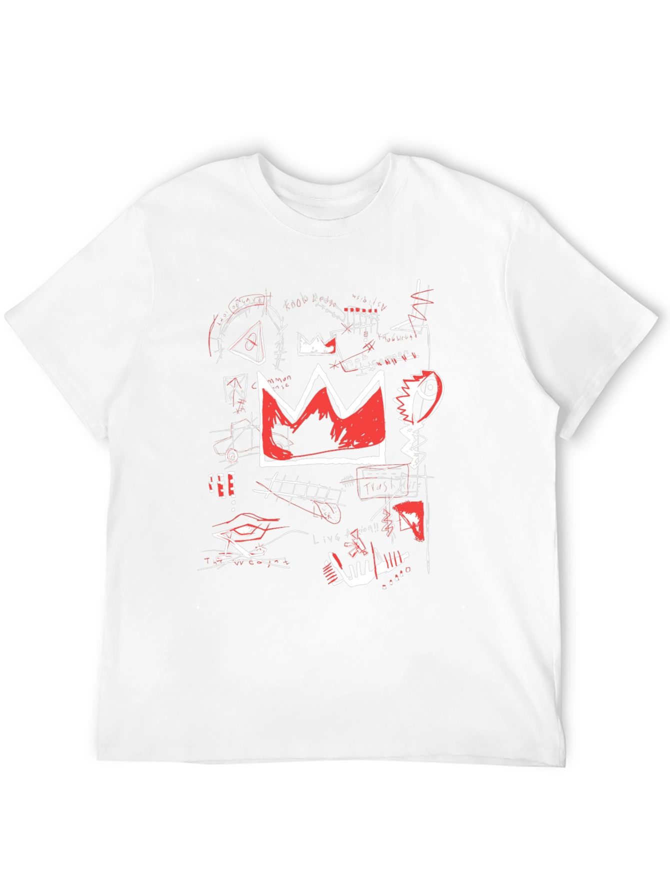 Basquiat Inspired Graphic Tee - Crown Design