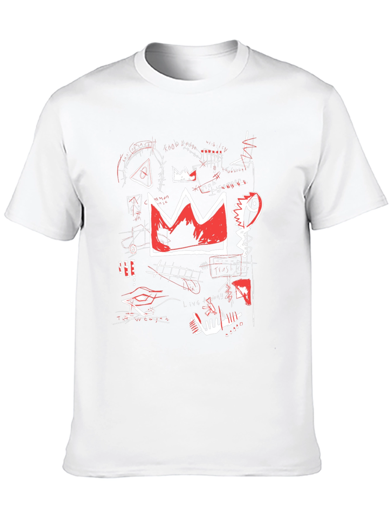 Basquiat Inspired Graphic Tee - Crown Design