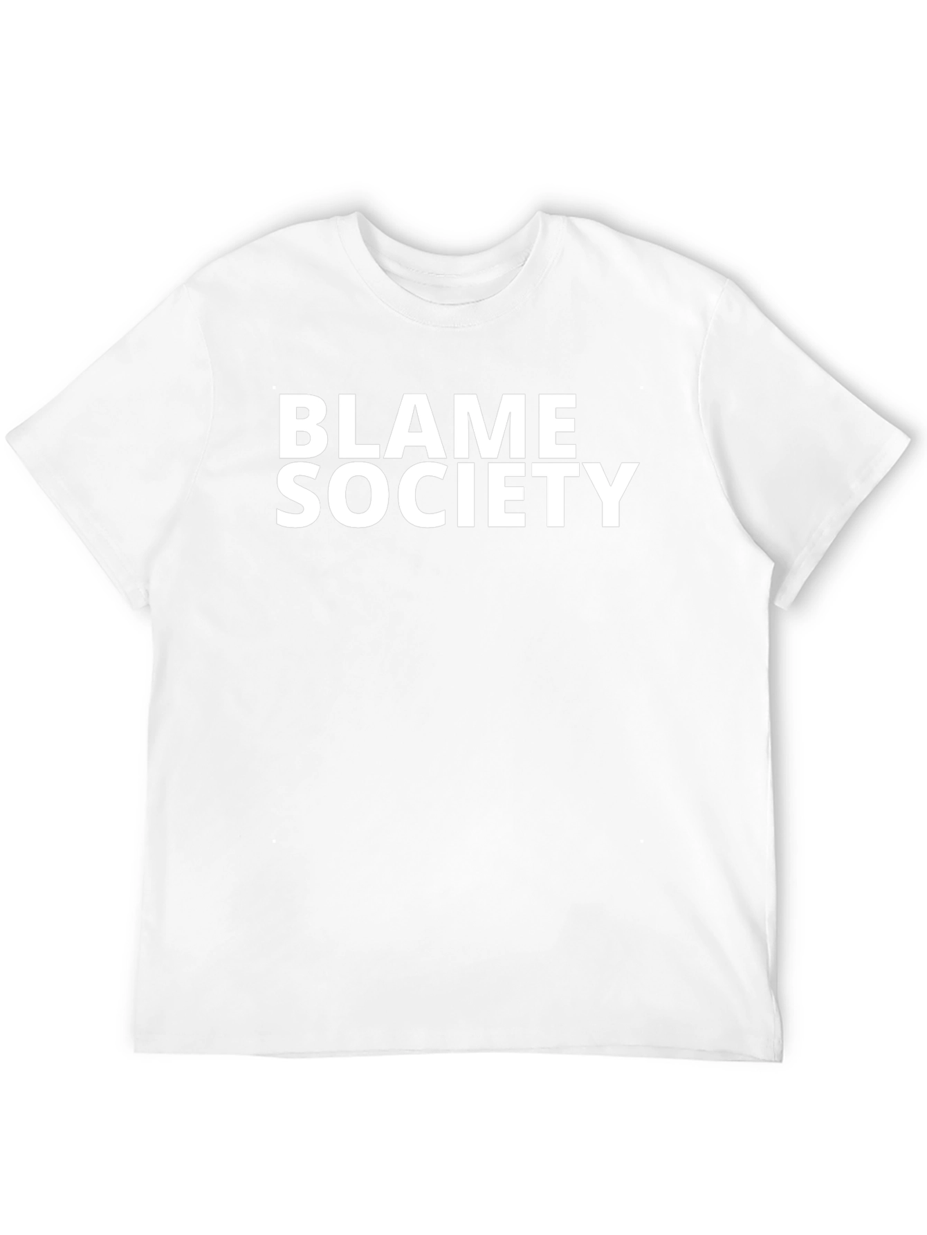 Blame Society Black Graphic Tee - Bold Statement Style