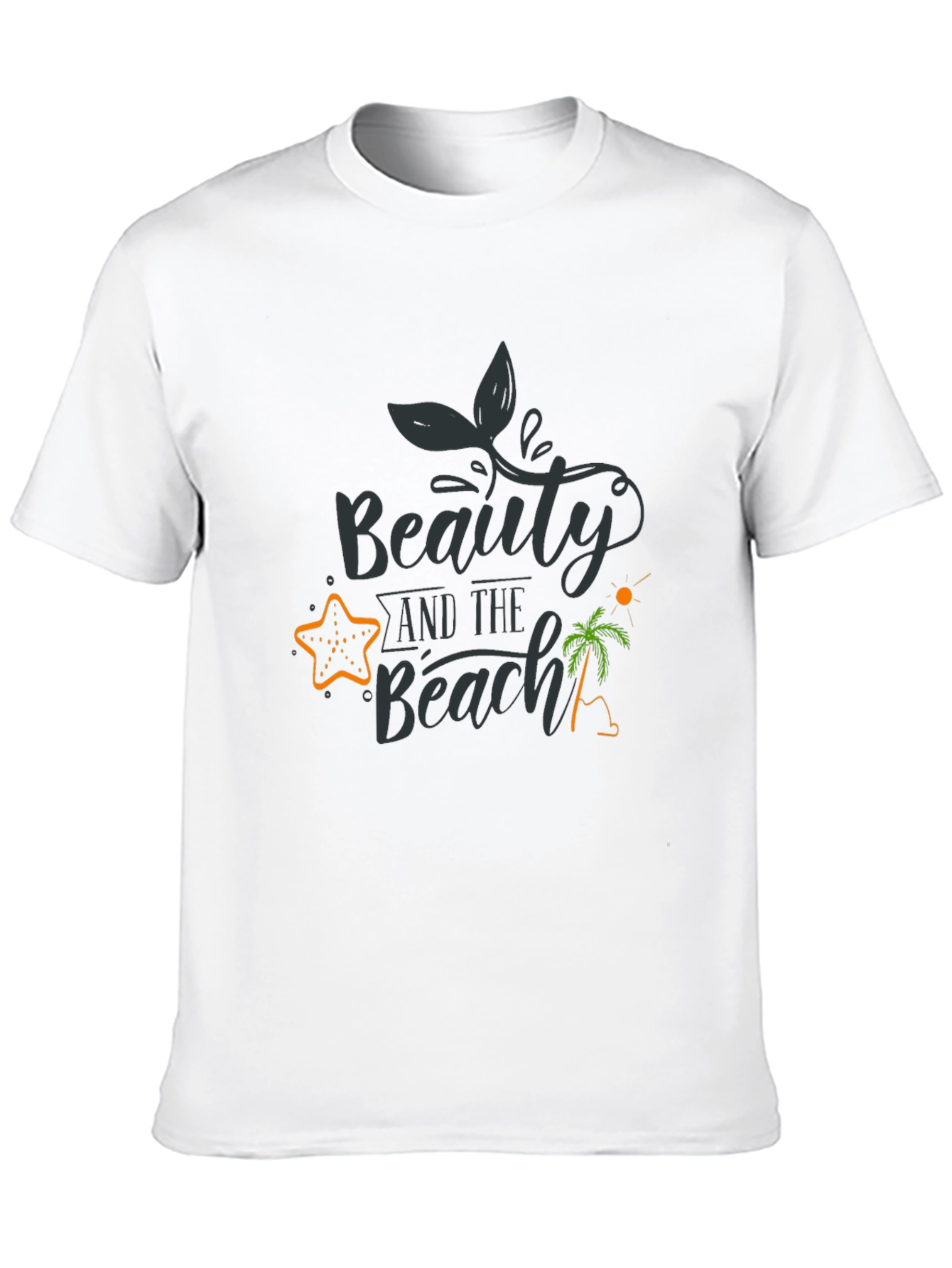 Beauty and the Beach Black Graphic Tee