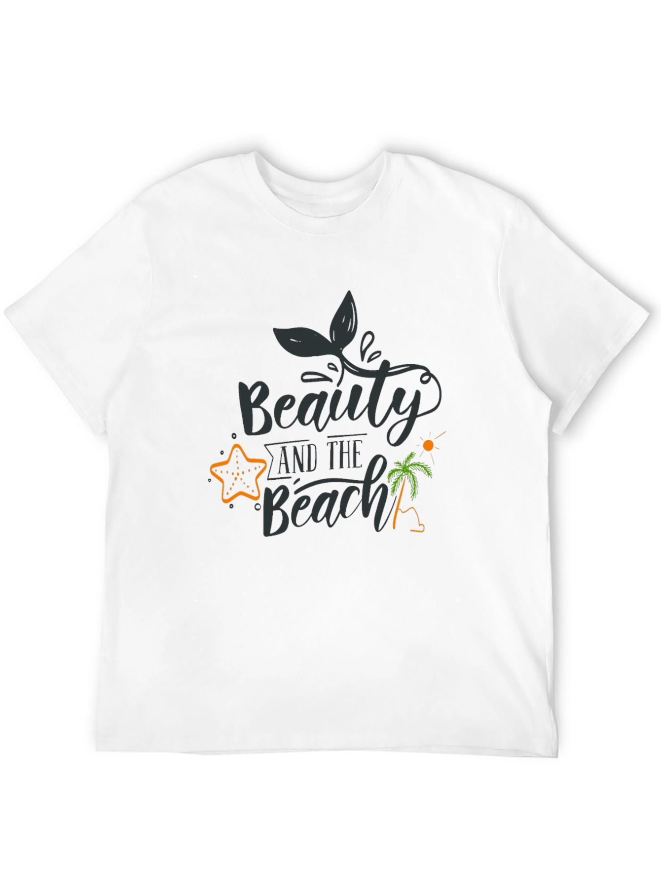 Beauty and the Beach Black Graphic Tee