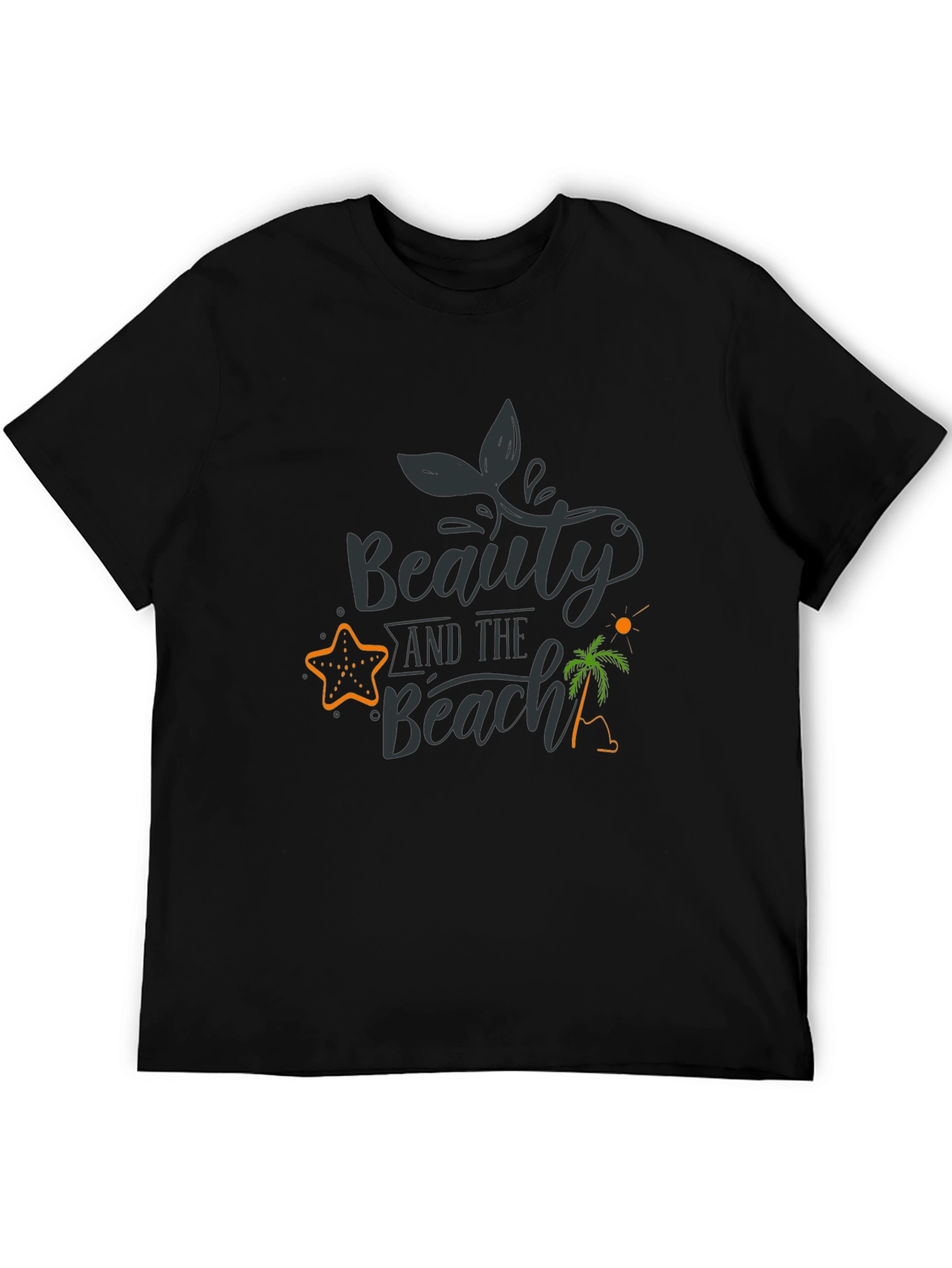 Beauty and the Beach Black Graphic Tee