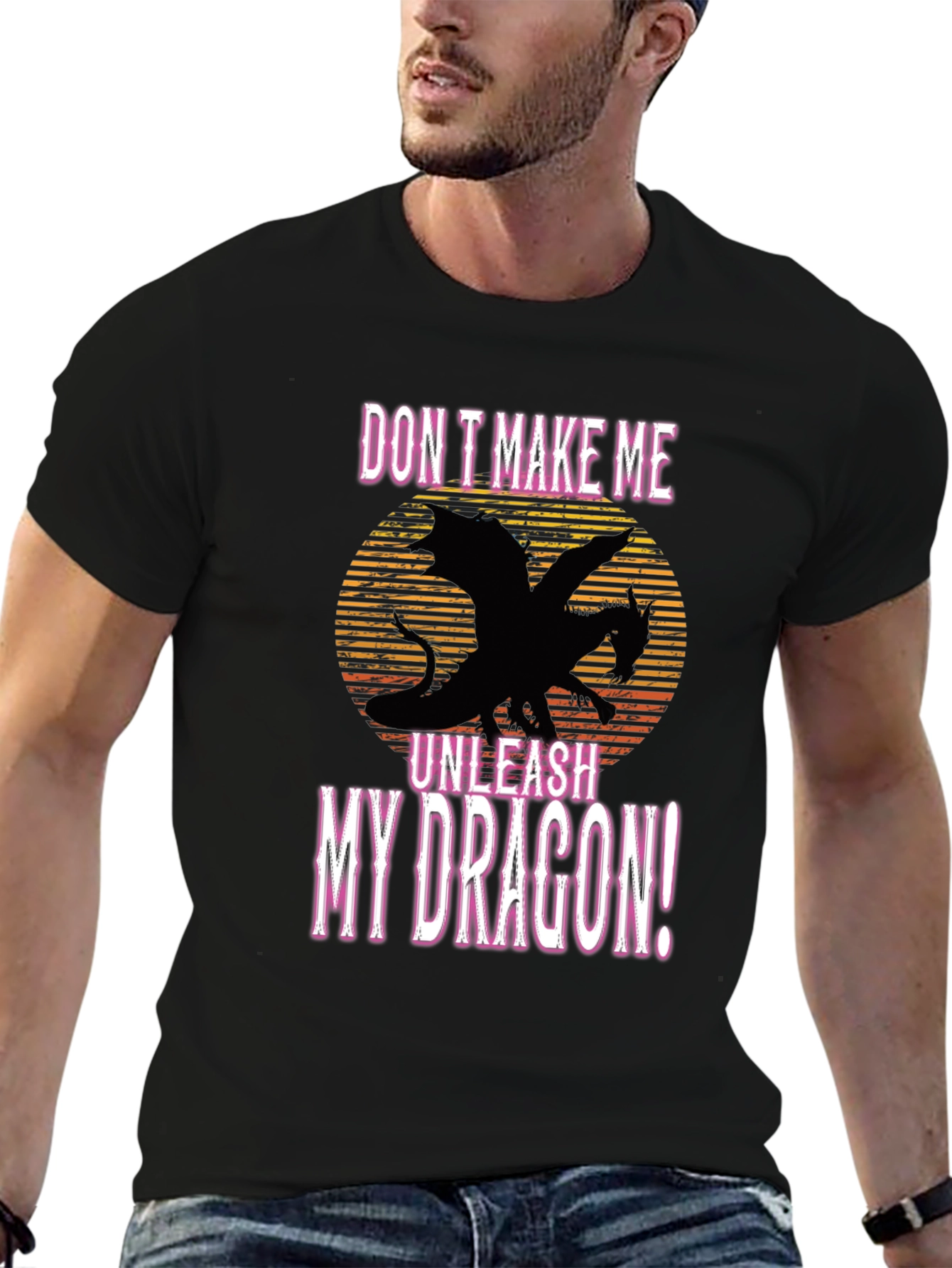 Unleash My Dragon Black Graphic Tee
